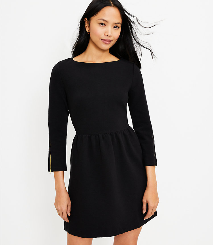 Zip Cuff Flare Dress image number 0