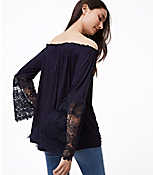 Lace Bell Sleeve Off The Shoulder Top carousel Product Image 1