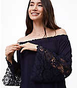 Lace Bell Sleeve Off The Shoulder Top carousel Product Image 3