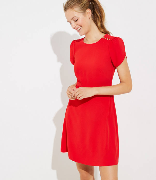 loft red dress