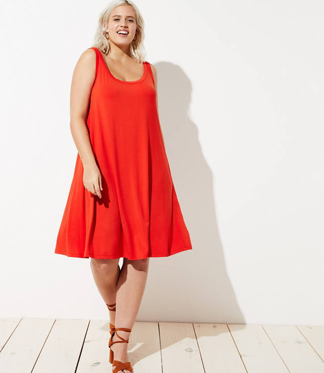 loft orange dress