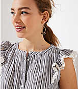Striped Flutter Shirtdress carousel Product Image 2