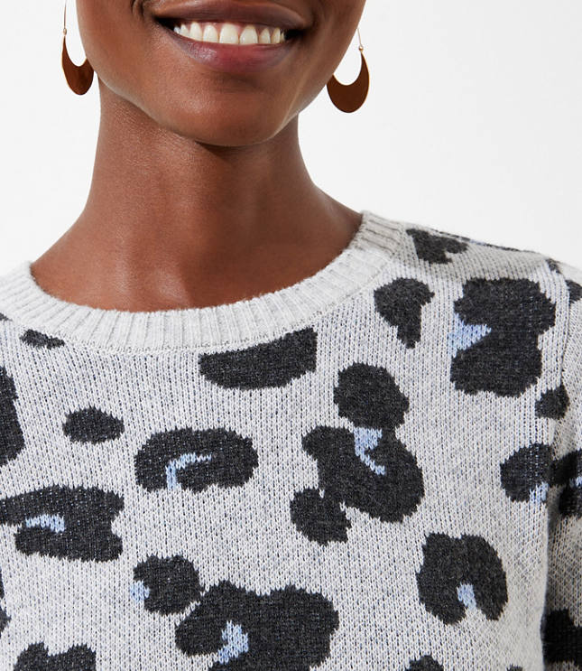 Leopard-Jacquard Sweater