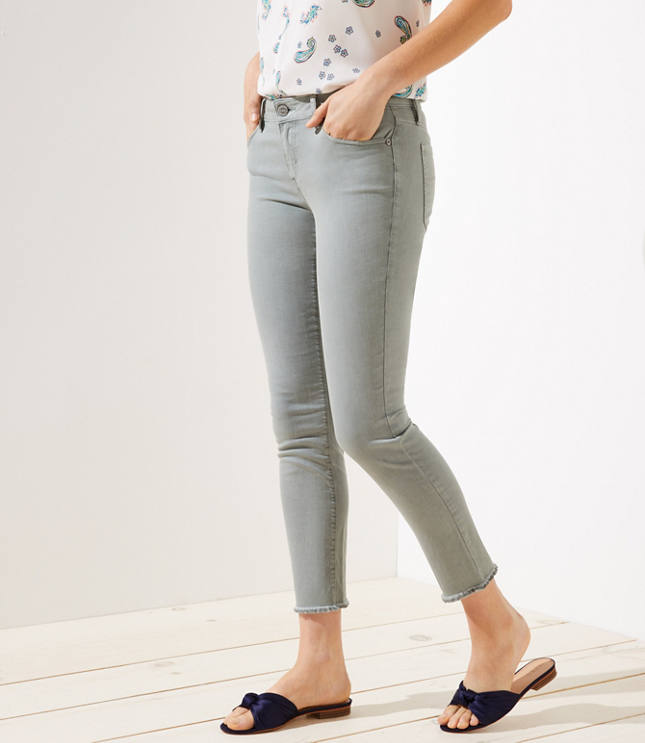 loft curvy skinny crop jeans