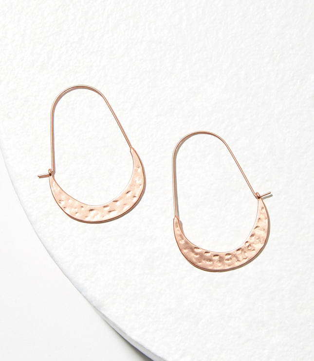 Hammered Hoop Earrings