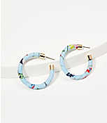 Fabric Wrapped Hoop Earrings carousel Product Image 1