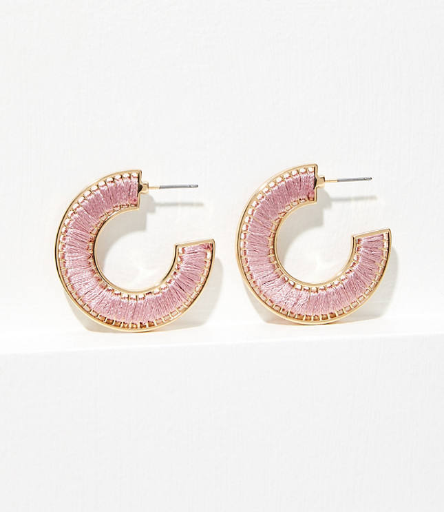 Fabric Hoop Earrings