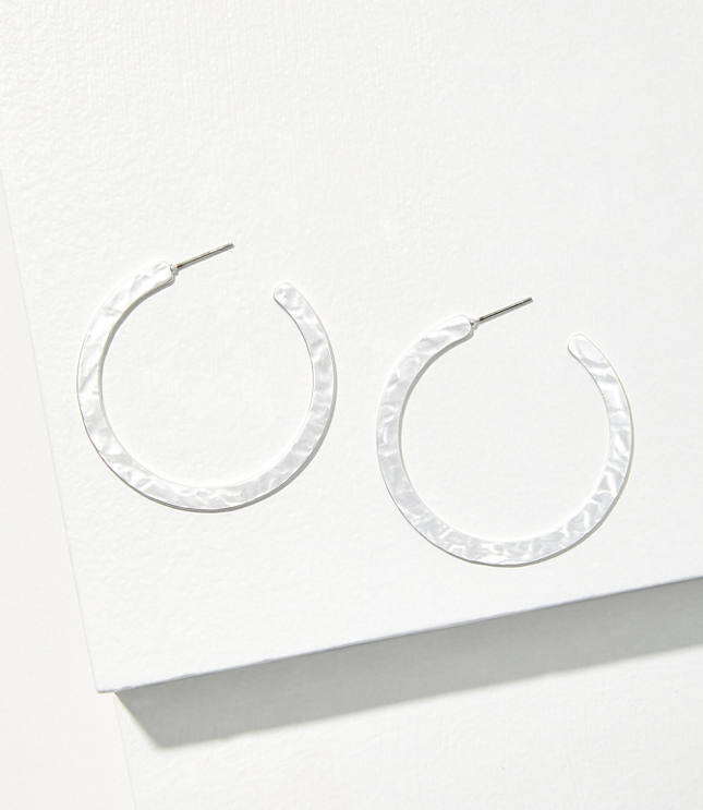 Hammered Hoop Earrings