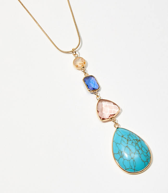 Tropical Stone Pendant Necklace