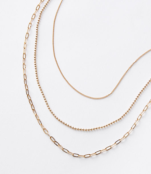 Loft Layered Delicate Chain Necklace