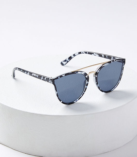 Loft Metal Bar Cateye Sunglasses