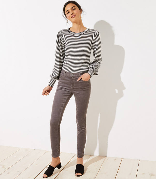 loft modern skinny corduroy pants