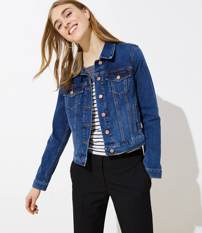 ann taylor loft jean jacket