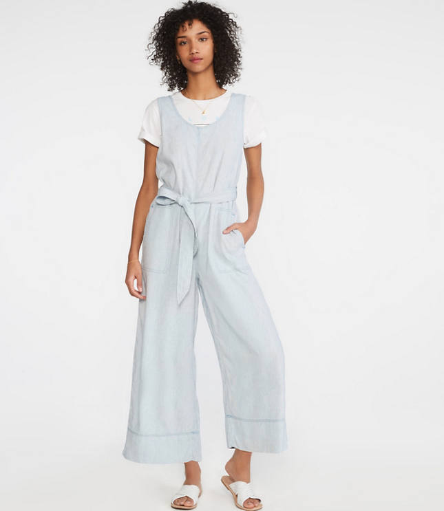 grey linen jumpsuit