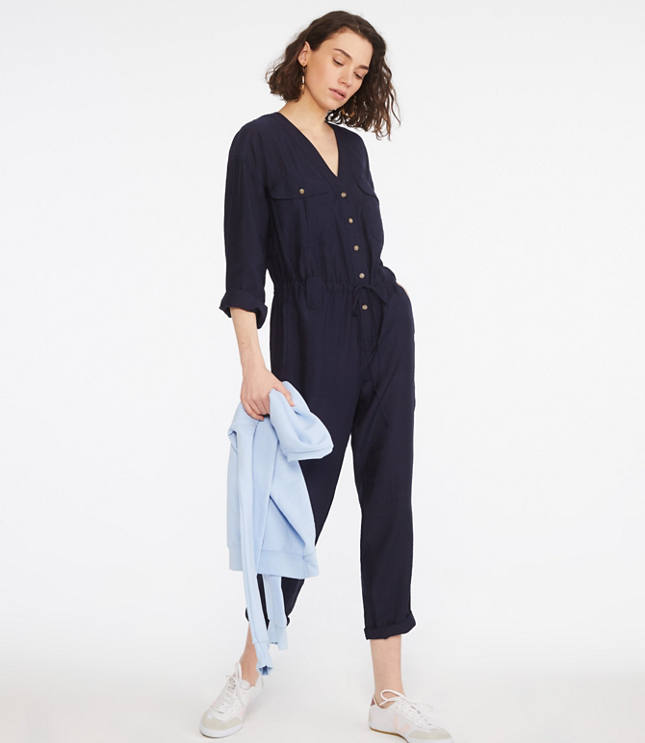 grey utility jumpsuit