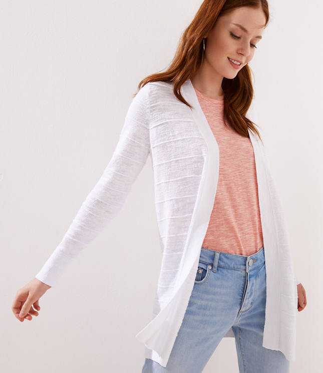 loft white cardigan