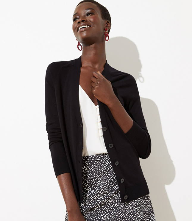 loft black cardigan
