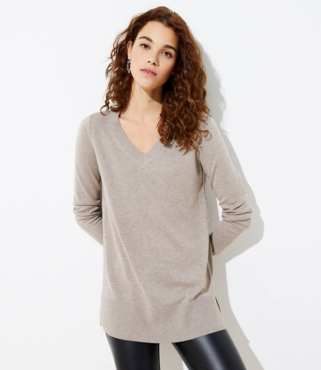 V neck store tunic sweatshirt