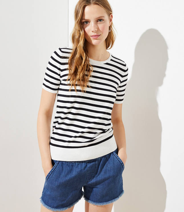 Striped Sweater Tee LOFT