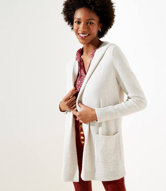 loft hooded cardigan