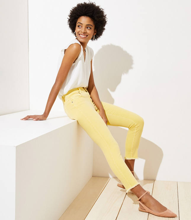 loft yellow jeans