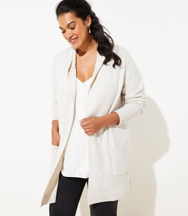 loft hooded cardigan