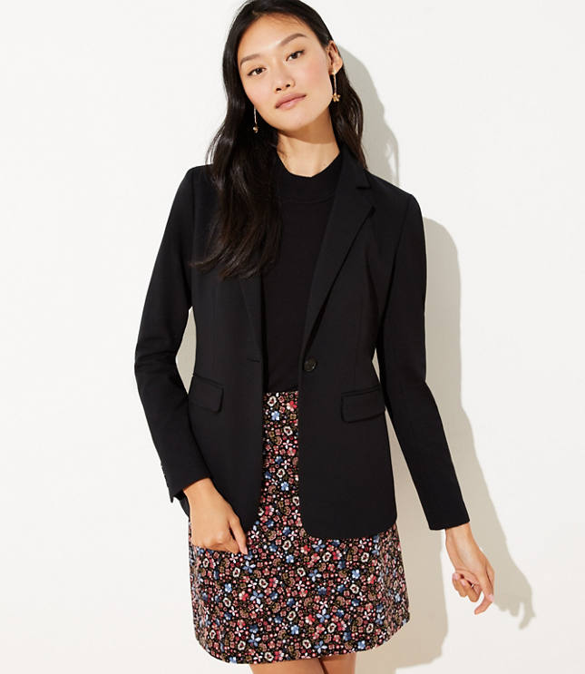 Petite Knit Modern Blazer LOFT