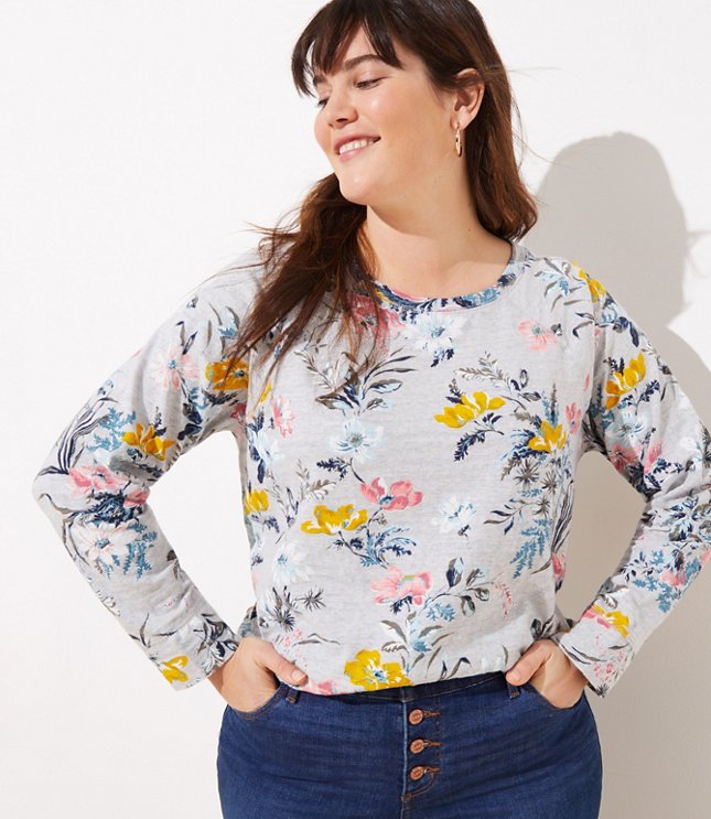 loft floral sweatshirt