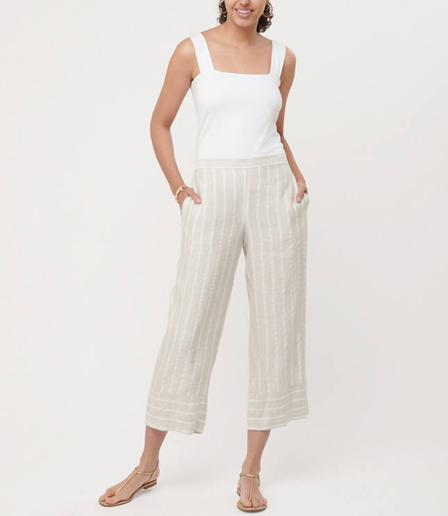 striped pull on pants