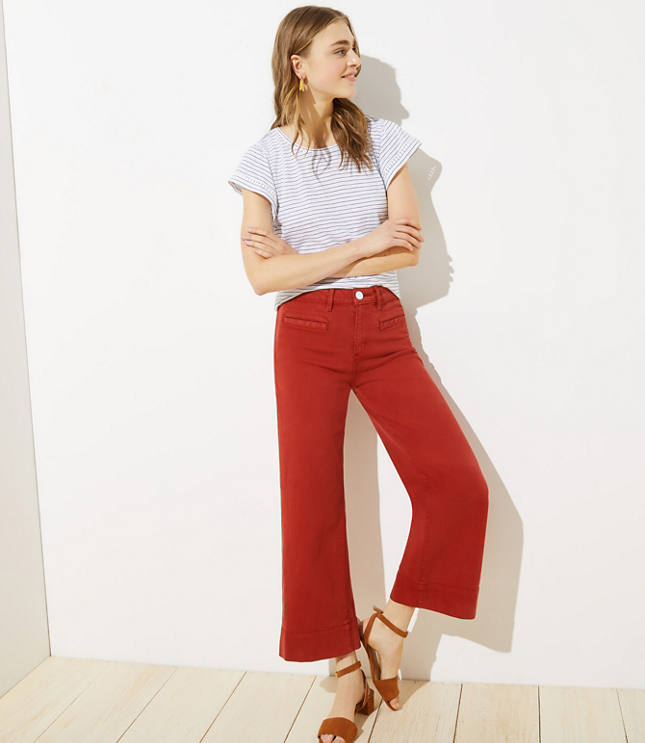 loft red jeans