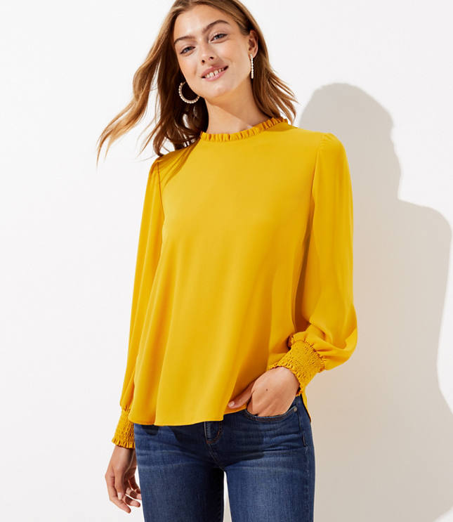 loft yellow blouse