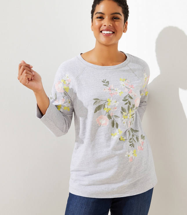 loft floral sweatshirt