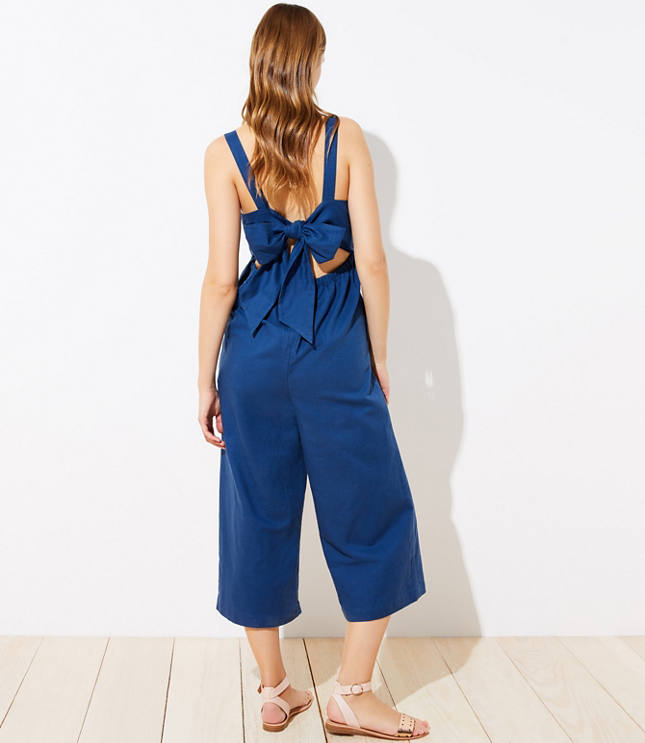loft denim jumpsuit