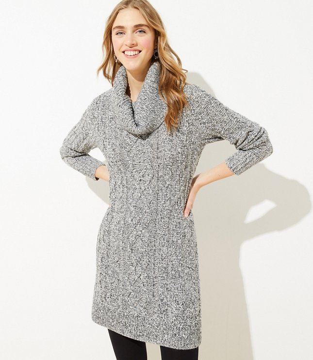 grey knit sweater dress