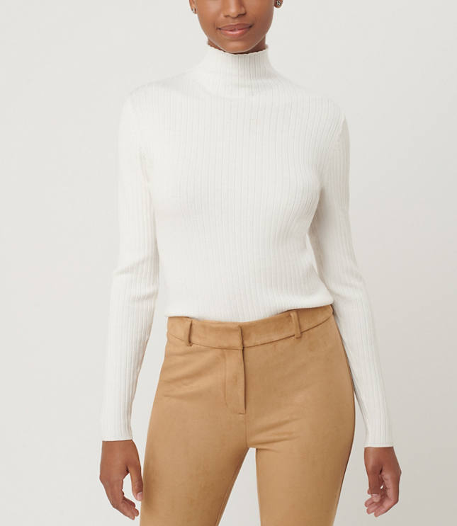 ribbed turtleneck sweater