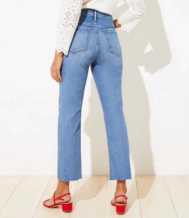 straight high rise jeans