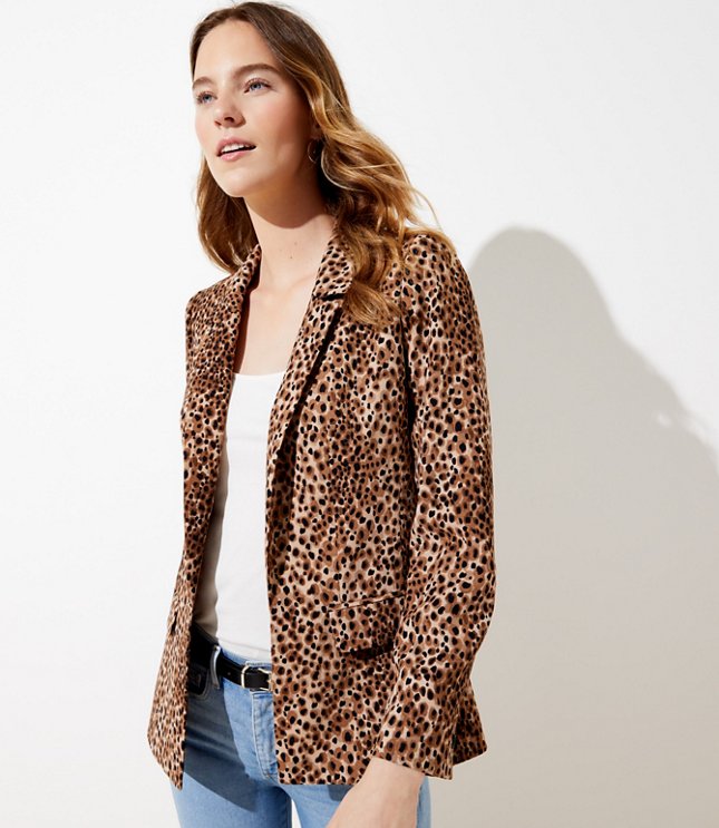 next leopard print blazer
