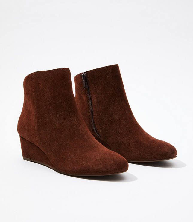 comfortable wedge booties