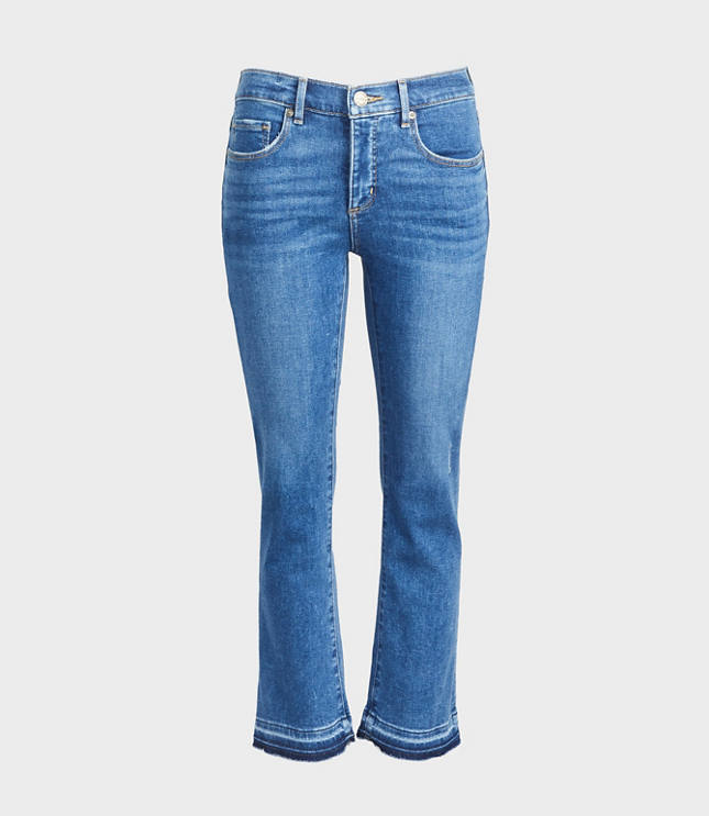 Unpicked Flare Crop Jeans in Vintage Mid Indigo Wash