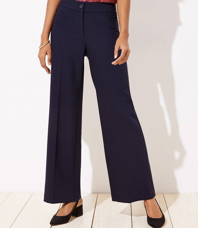high waisted wide leg trousers