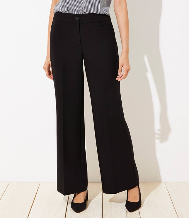 high waisted fitted black trousers