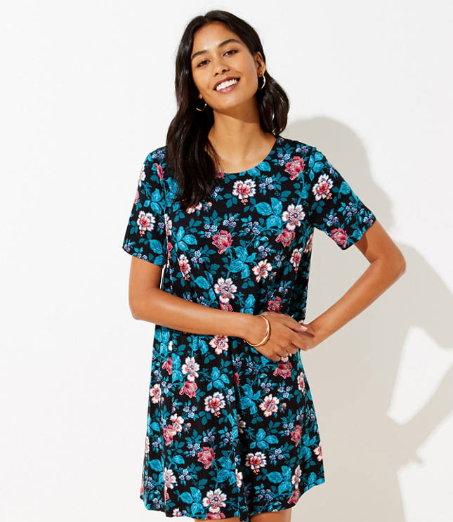 short sleeve swing dress