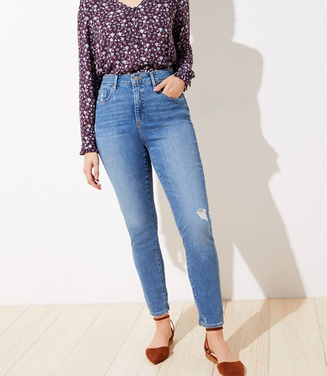 loft high rise jeans