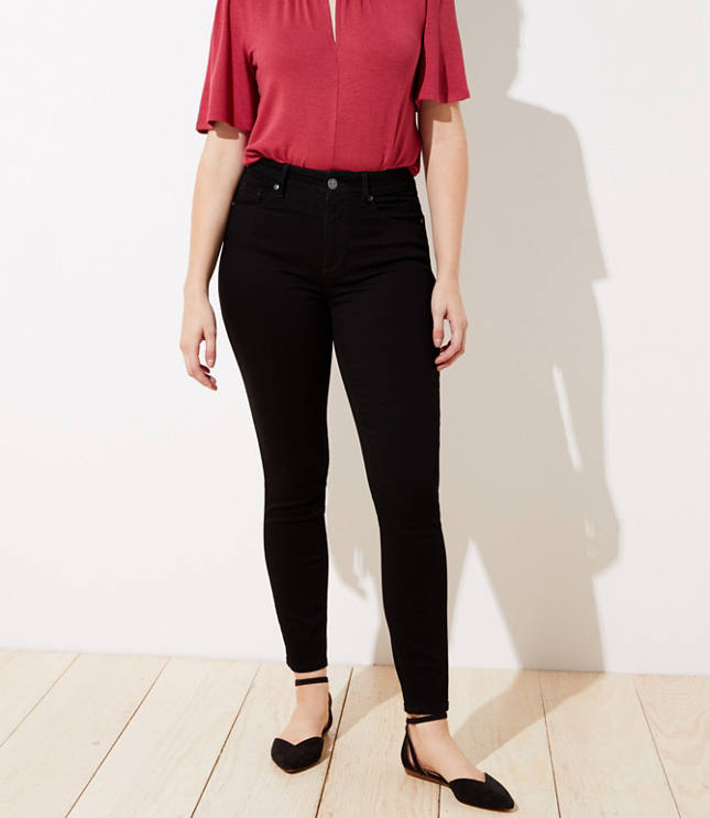 loft high waisted skinny jeans