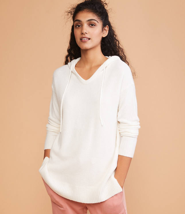 white tunic sweatshirt