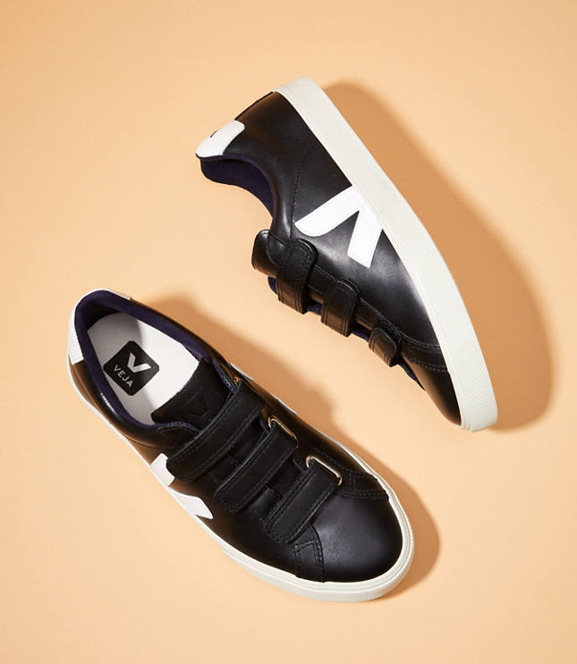 veja black and white sneakers