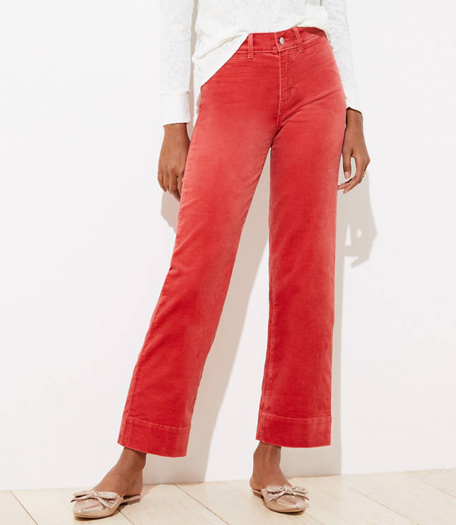 loft red jeans