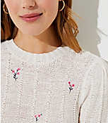 Floral Embroidered Sweater carousel Product Image 2