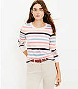 Striped Puff Sleeve Sweater carousel Product Image 1