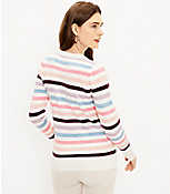 Striped Puff Sleeve Sweater carousel Product Image 3